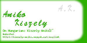 aniko kiszely business card